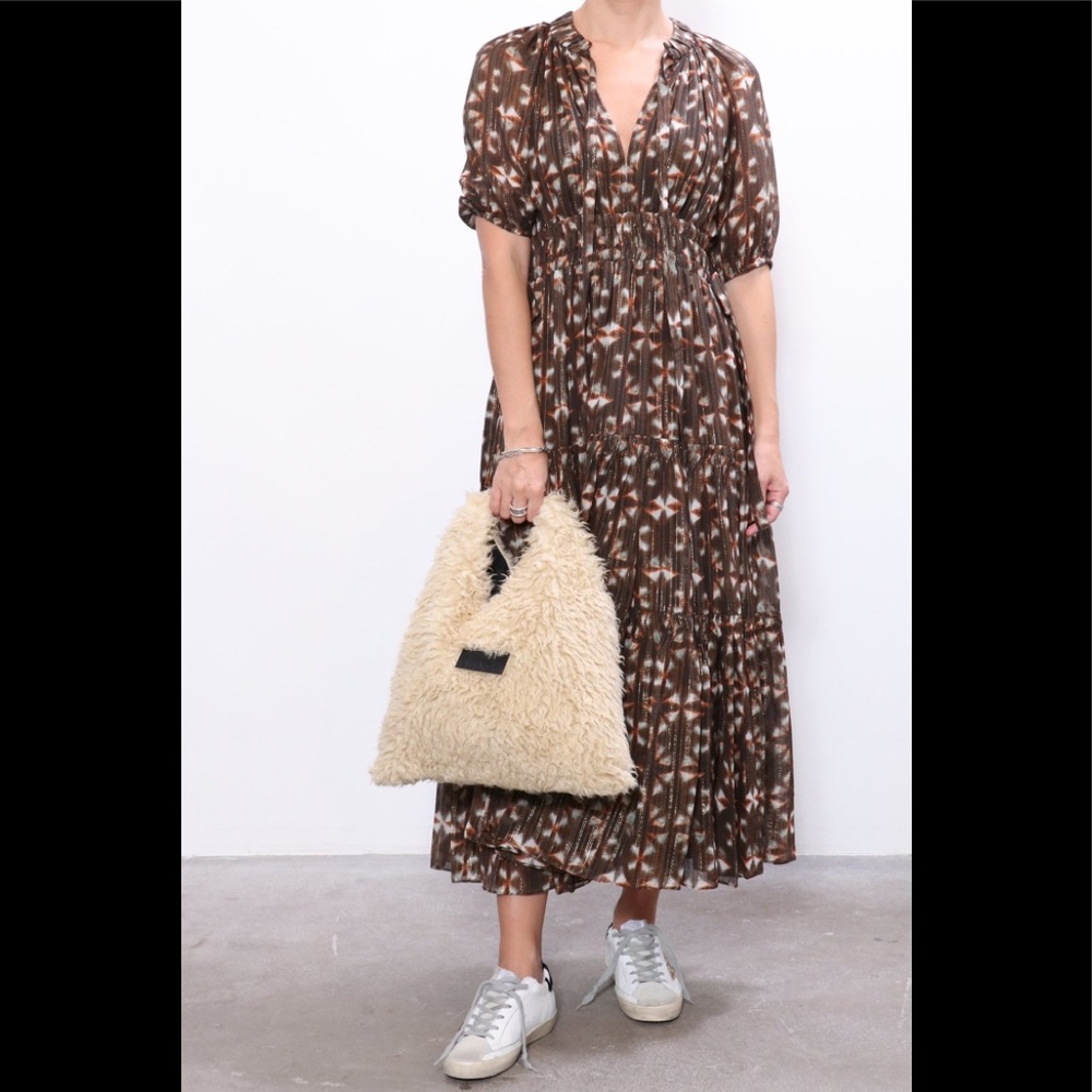 NWOT Ulla Johnson Tunis Dress Silk Olive Prism 6